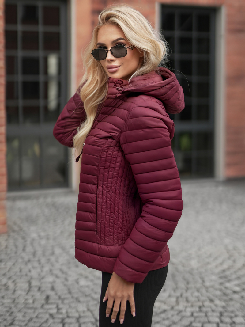 Női kabát bordó OZONEE JS/11Z8228Z