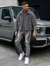 Férfi farmer nadrág grafit OZONEE O/E10017Z