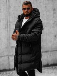 Férfi steppelt Kabát Fekete OZONEE O/M799