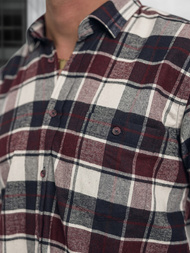 Férfi Ing Bordó OZONEE V/V174Z