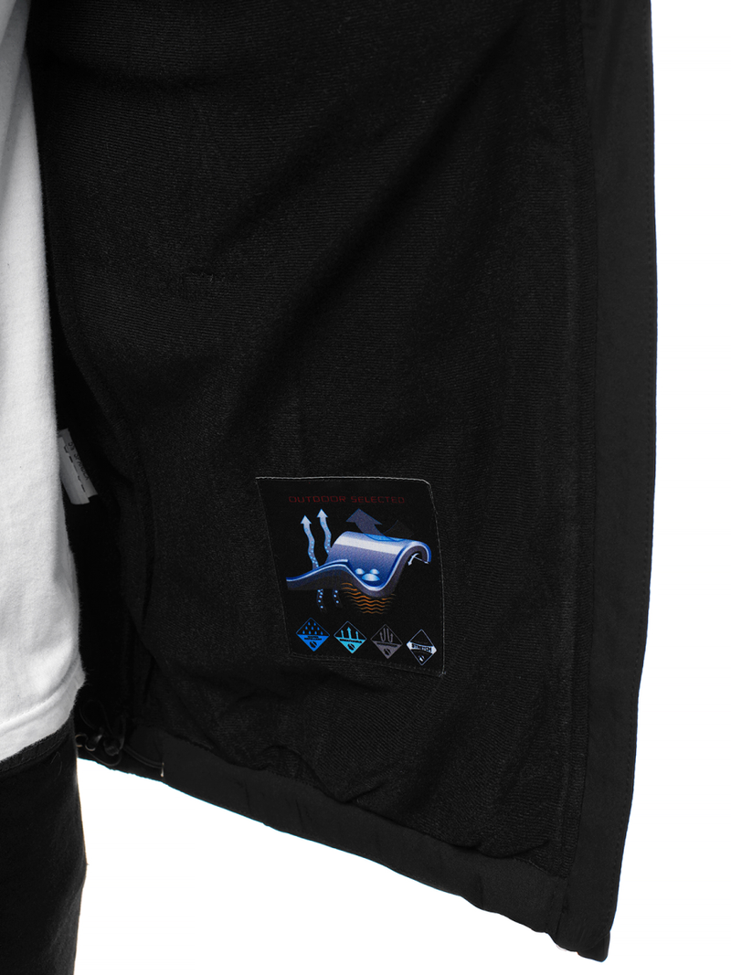 Férfi softshell kabát fekete-sárga OZONEE GE/12269