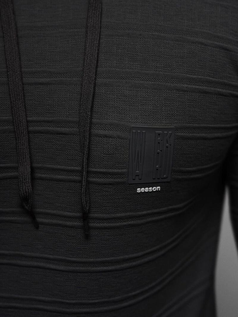 Férfi kapucnis felső fekete OZONEE O/TB2272