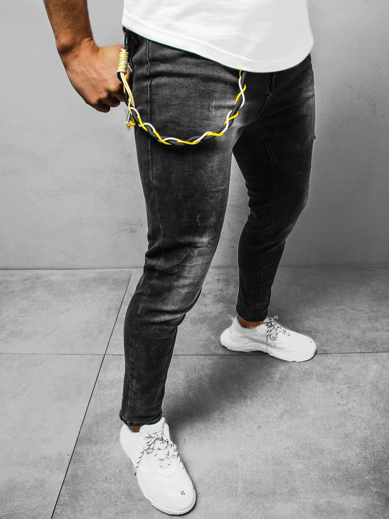 Férfi farmer nadrág Fekete OZONEE DR/TF098Z