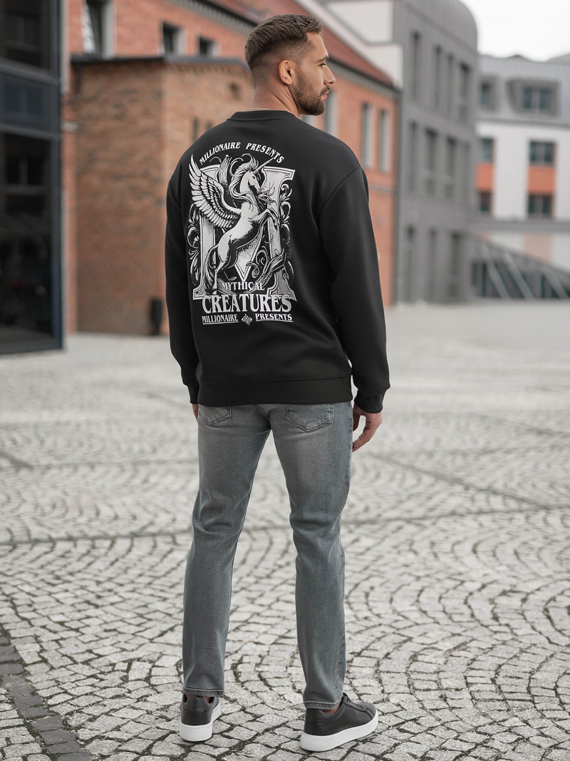 Férfi Melegítő Felső Fekete OZONEE JS/65B3919/3