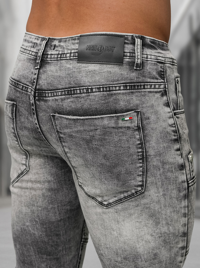 Férfi farmer nadrág grafit OZONEE NB/MP0163NZ