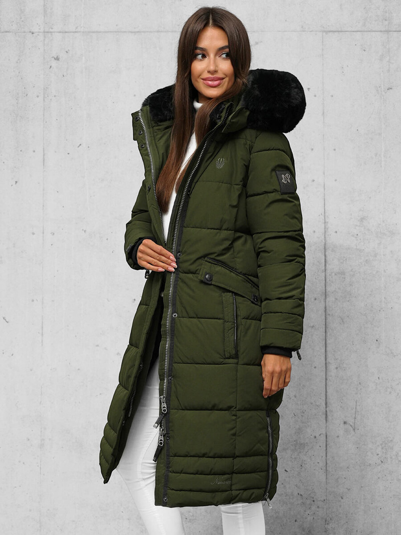 Női téli kabát khaki OZONEE O/W377