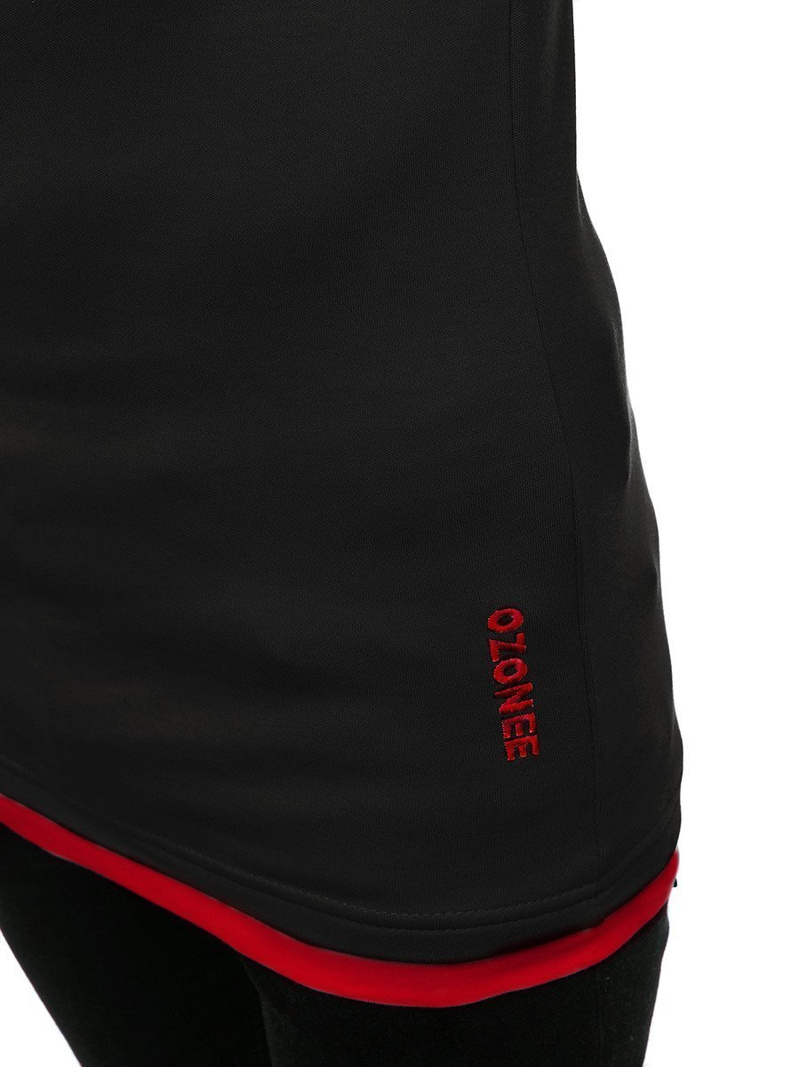 Férfi póló Fekete-piros OZONEE O/1273Z