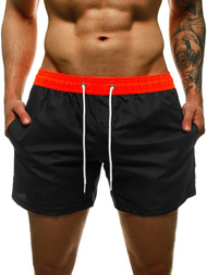 Férfi fürdőnadrág fekete-narancs OZONEE ST004-8