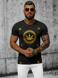 Férfi Póló Fekete OZONEE O/T130/3Z