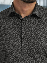 Férfi ing fekete OZONEE V/V184