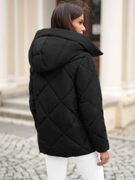 Női téli kabát fekete OZONEE JS/5M3175/392Z