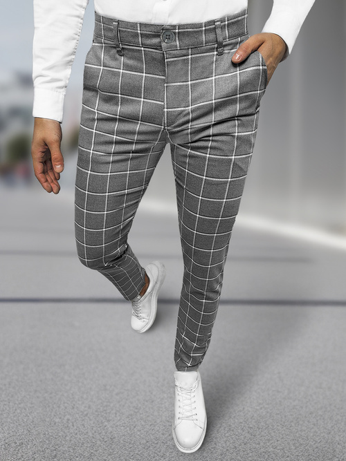 Férfi Chino Nadrág Sötét-Grafit OZONEE DJ/5522Z