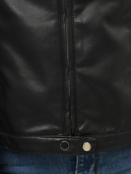 Női Bőrdzseki Fekete OZONEE JS/11Z8008