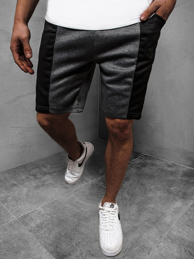 Férfi rövidnadrág Grafit-fekete OZONEE JS/81016Z