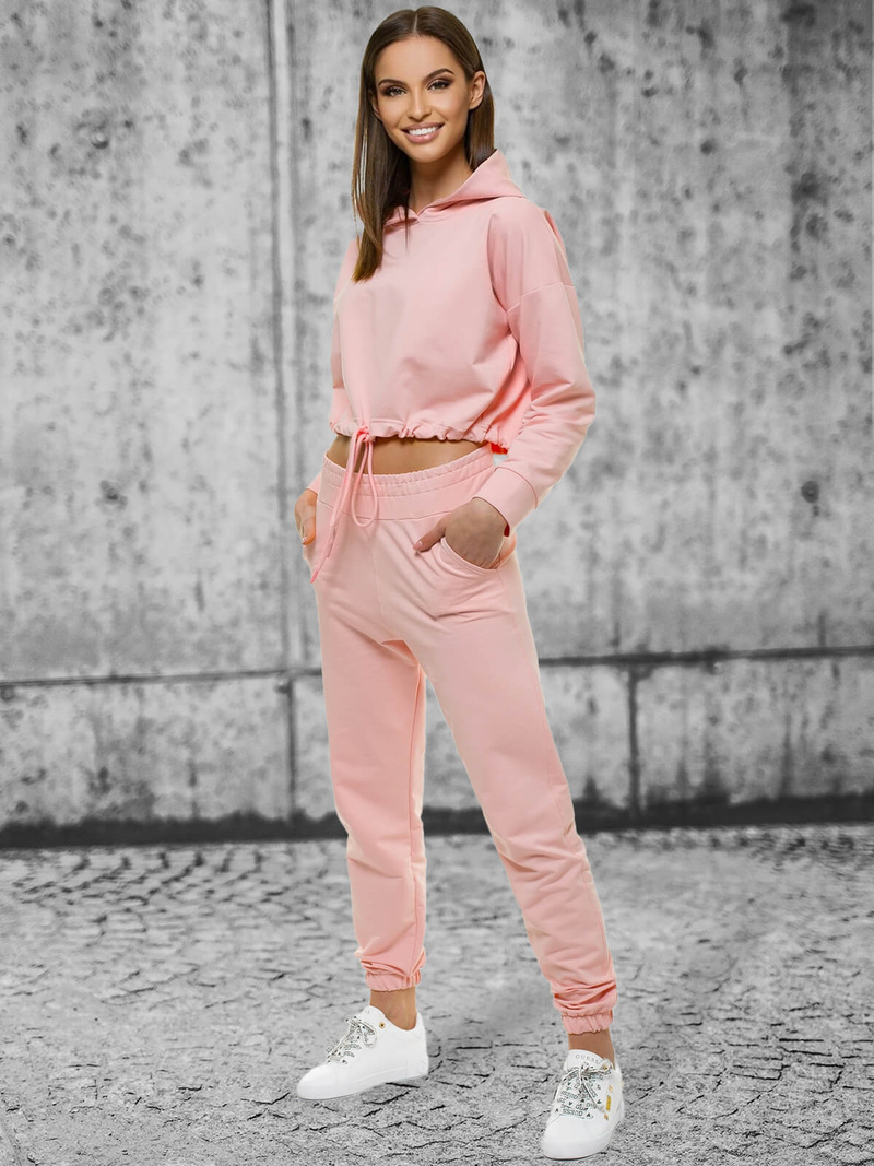 Kétrészes női tréning szett roz Világos-rózsaszín OZONEE O/12108