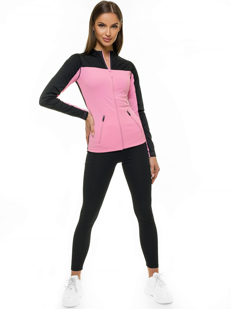 Női Melegítő Felső Rózsaszín-Fekete OZONEE JS/HD149/25