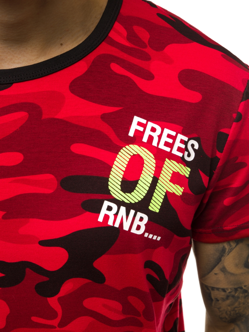 Férfi póló Piros OZONEE JS/SS10978Z