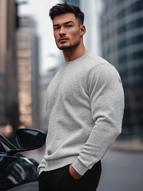 Férfi pulóver szürke OZONEE JS/2001-10Z