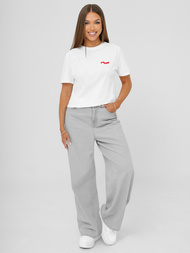 Női polo fehér OZONEE JS/R61658