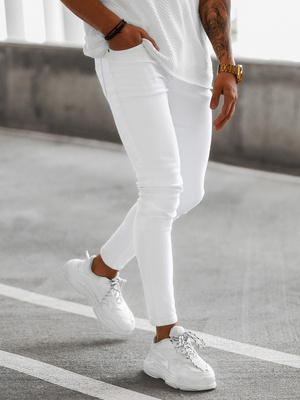 Férfi Farmer Nadrág Fehér OZONEE E/5348/01Z