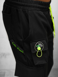 Férfi nadrág chino jogger fekete OZONEE O/CP149