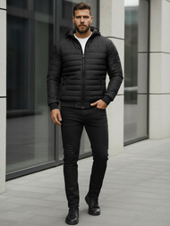 Férfi kabát fekete OZONEE JS/MY13Z