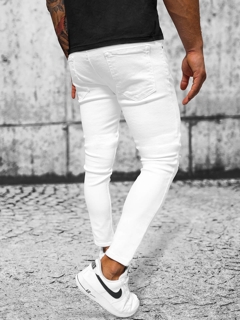 Férfi Farmer Nadrág Fehér OZONEE E/5391/01