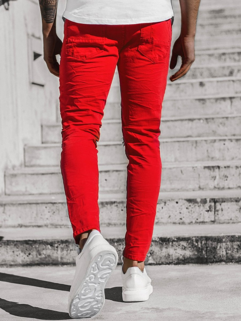 Férfi farmer nadrág Piros OZONEE T/82015