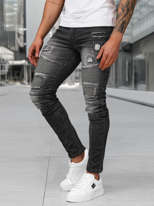 Férfi farmer nadrág fekete OZONEE NB/MP0142NZ