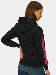 Női kapucnis pulóver Fekete OZONEE JS/B26012