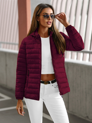 Női kabát bordó OZONEE JS/16M9103/01Z