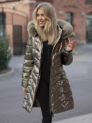 Női téli kabát arany OZONEE JS/16M9100/403Z