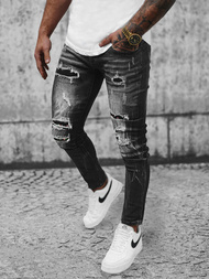 Férfi farmer nadrág fekete OZONEE NB/MP0026GZ