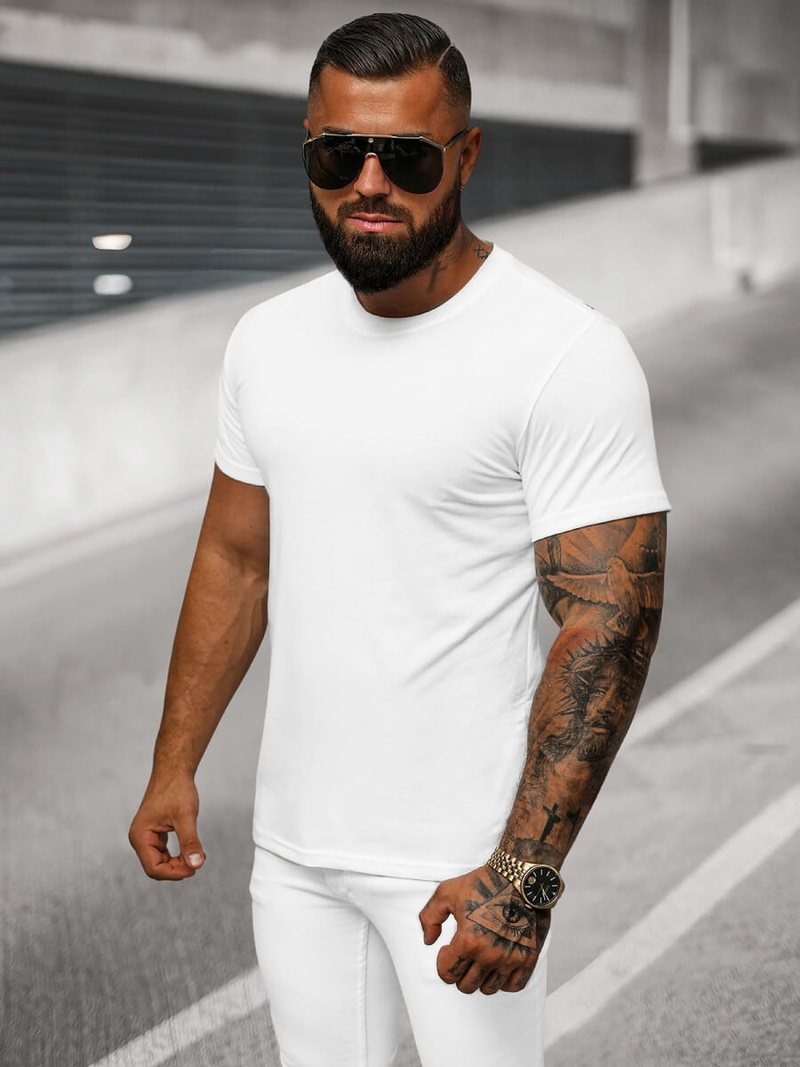 Férfi Póló Fehér OZONEE O/T1277/1