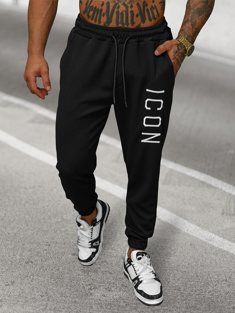 Férfi melegítő nadrág fekete OZONEE O/D9125Z