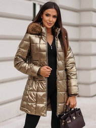 Női téli kabát arany OZONEE JS/16M9120/403Z