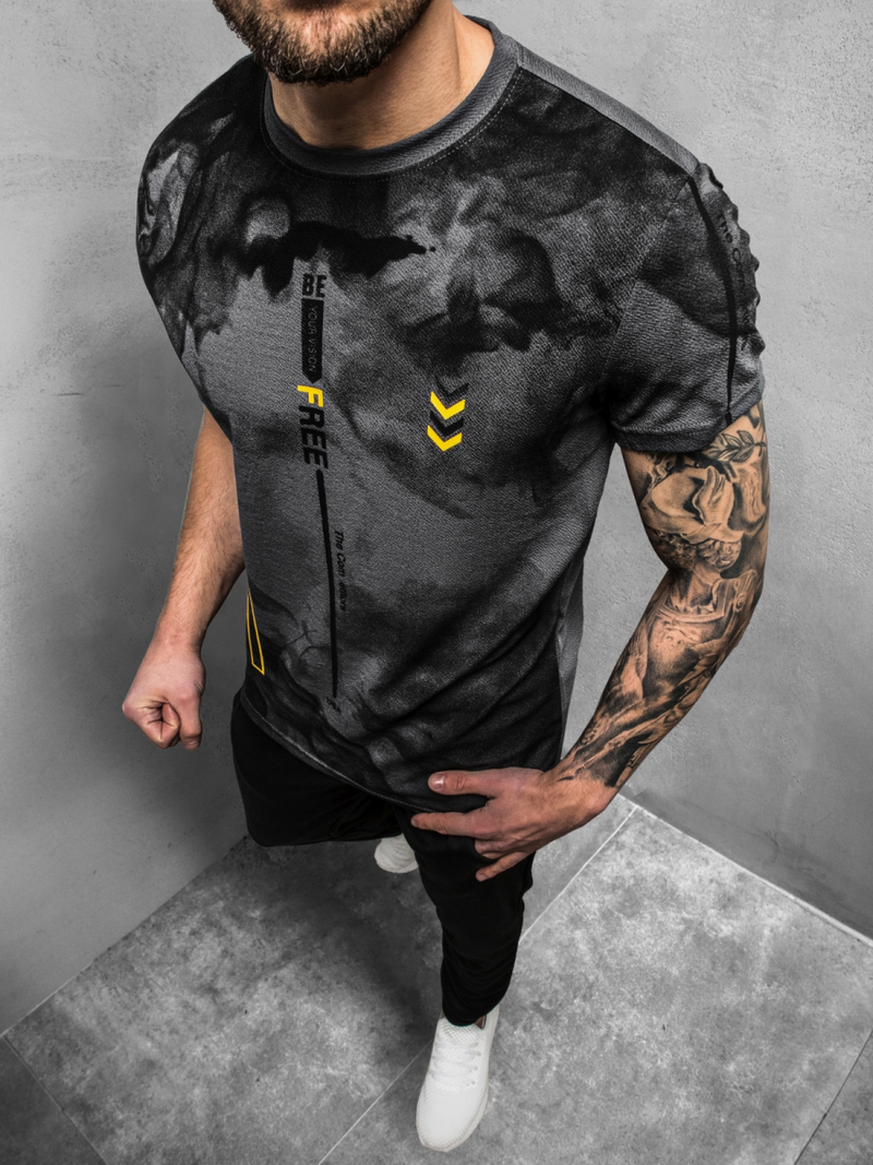 Férfi póló Grafit OZONEE JS/SS10999Z