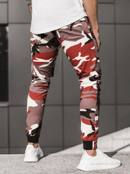 Férfi nadrág jogger bordó-bézs OZONEE A/1003