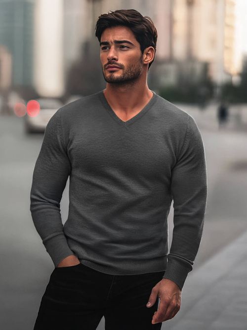 Férfi Pulóver Grafit OZONEE NB/MMB601/3Z