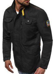 Férfi átmeneti kabát fekete OZONEE O/99237