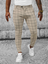 Férfi Chino Nadrág Bézs OZONEE O/P4009