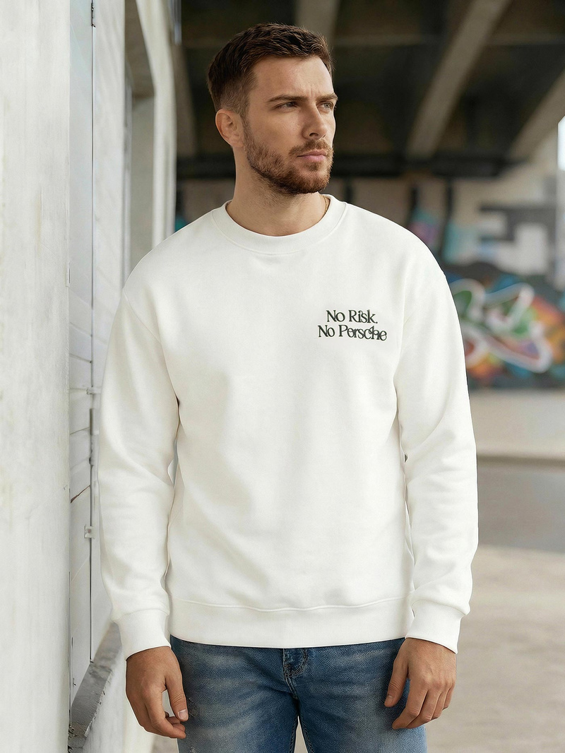 Férfi Pulóver Fehér OZONEE JS/65B3918/1Z