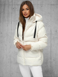 Női téli kabát ecru OZONEE JS/5M3251/281Z