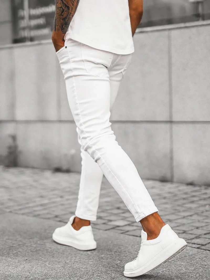 Férfi Farmer Nadrág Fehér OZONEE E/5391/01Z