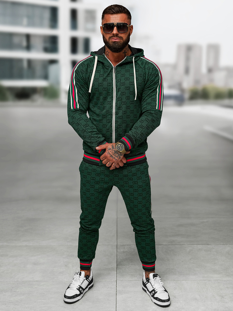 Férfi melegítő együttes zöld OZONEE O/FF5111AB