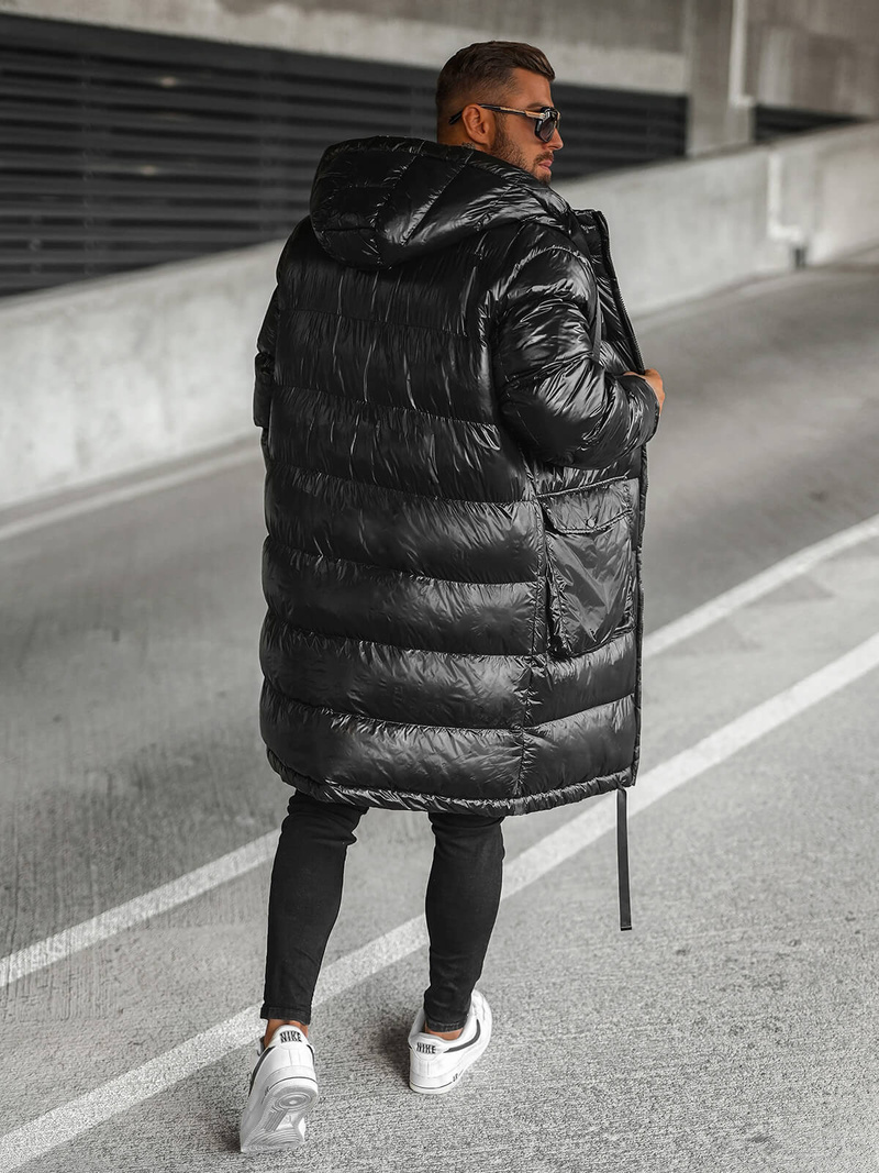 Férfi téli kabát fekete OZONEE O/M3205Z