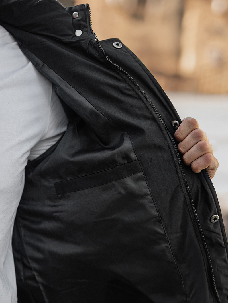 Férfi kabát fekete OZONEE JS/57M7503/392Z