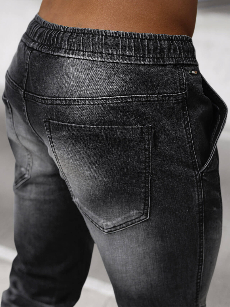 Férfi Nadrág Jogger Fekete OZONEE NB/MP0115N