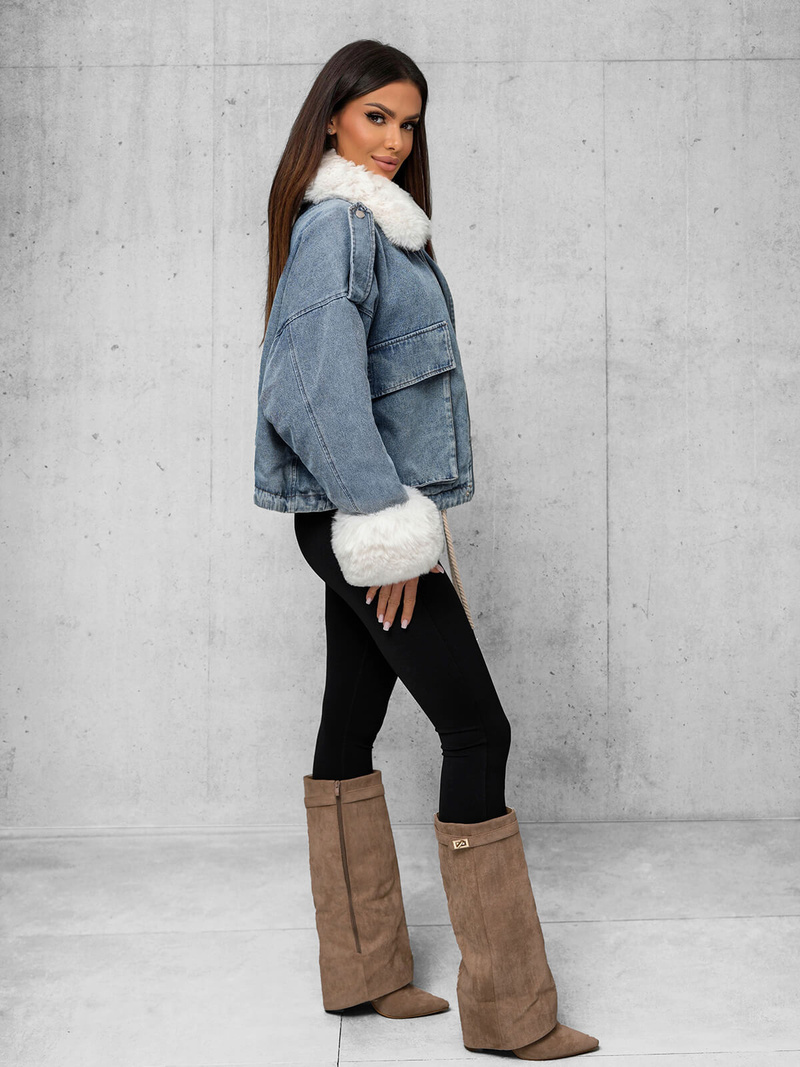 Női farmer dzseki kék OZONEE JS/11Z8219Z