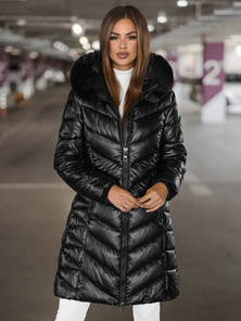 Női téli kabát fekete OZONEE JS/16M9100/392Z